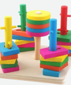 Xếp cọc 5 trụ .